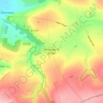 Wharram le Street topographic map, elevation, terrain