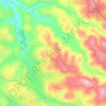 Kfour topographic map, elevation, terrain