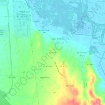 Boavista topographic map, elevation, terrain