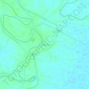Ban Wang Sam Rong topographic map, elevation, terrain