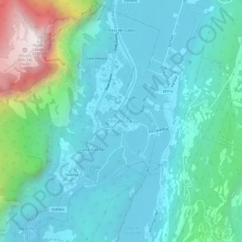 Pietramurata topographic map, elevation, terrain