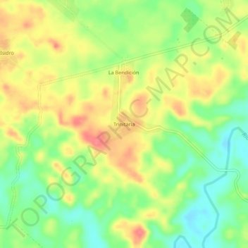 Trinitaria topographic map, elevation, terrain