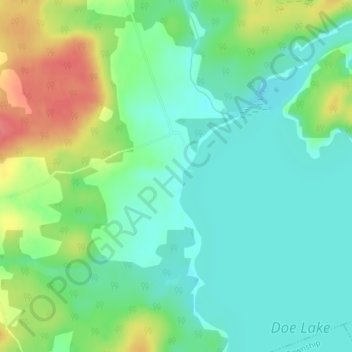 Doe Lake topographic map, elevation, terrain