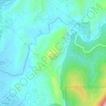 Mount Sipit Ulang topographic map, elevation, terrain