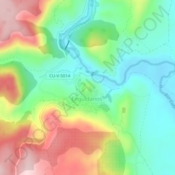 Castillo de Enguídanos topographic map, elevation, terrain