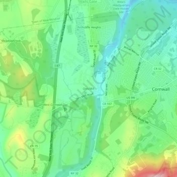 Orrs Mill topographic map, elevation, terrain