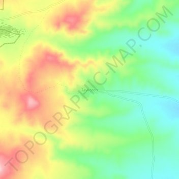 Tavlıören topographic map, elevation, terrain