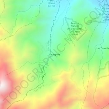 La Rapida topographic map, elevation, terrain