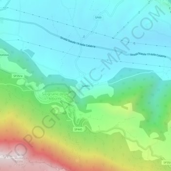 Galdo topographic map, elevation, terrain