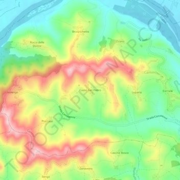 Castel San Pietro topographic map, elevation, terrain