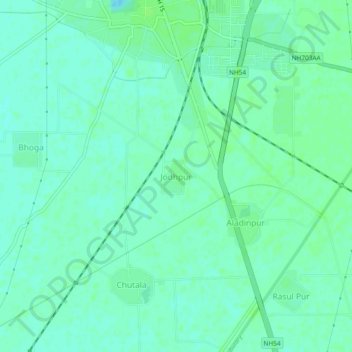 Jodhpur topographic map, elevation, terrain