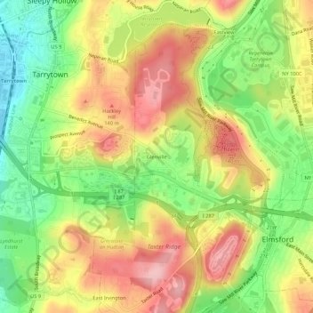 Glenville topographic map, elevation, terrain