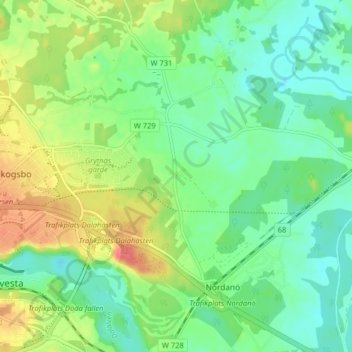 Sibirien topographic map, elevation, terrain