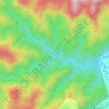 Pos Regil topographic map, elevation, terrain