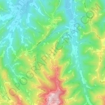 Perno topographic map, elevation, terrain