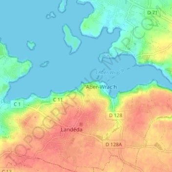 La Caserne topographic map, elevation, terrain