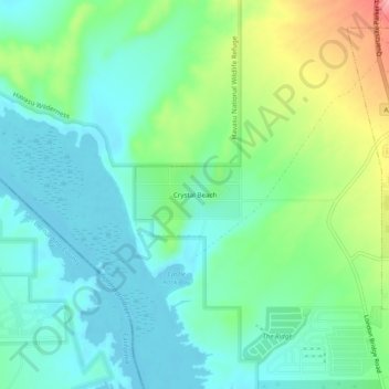 Crystal Beach topographic map, elevation, terrain