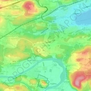 Selpritsch topographic map, elevation, terrain
