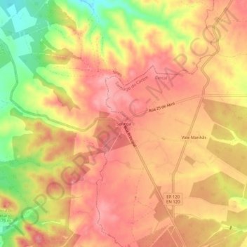 Sonega topographic map, elevation, terrain