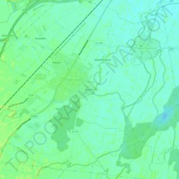 Bruehli topographic map, elevation, terrain
