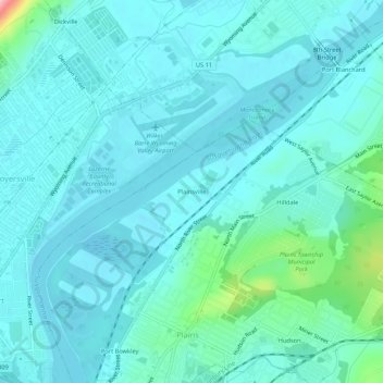 Plainsville topographic map, elevation, terrain