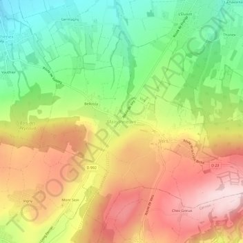 Maisonneuve topographic map, elevation, terrain