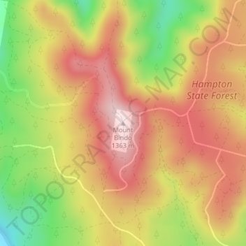 Mount Bindo topographic map, elevation, terrain