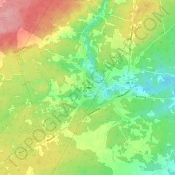 Minto topographic map, elevation, terrain