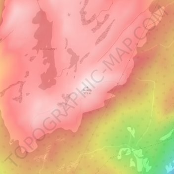 Nuken topographic map, elevation, terrain