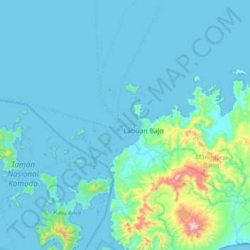Pulau Bidadari topographic map, elevation, terrain