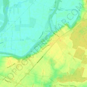 La Dombe topographic map, elevation, terrain