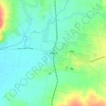 Clifton topographic map, elevation, terrain