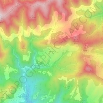 Ciuret topographic map, elevation, terrain