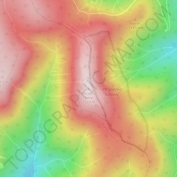 Roter Berg topographic map, elevation, terrain