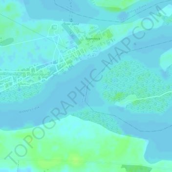 Badagri Creek topographic map, elevation, terrain