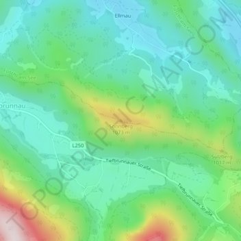 Sonnberg topographic map, elevation, terrain