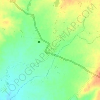 Kadambande fort topographic map, elevation, terrain