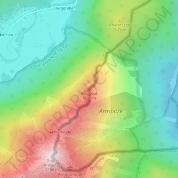 Riedkopf topographic map, elevation, terrain