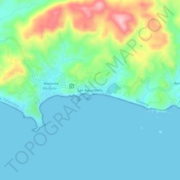 San Agustinillo topographic map, elevation, terrain