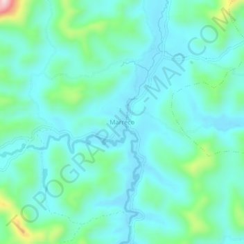 Marreco topographic map, elevation, terrain