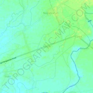 Bunol topographic map, elevation, terrain