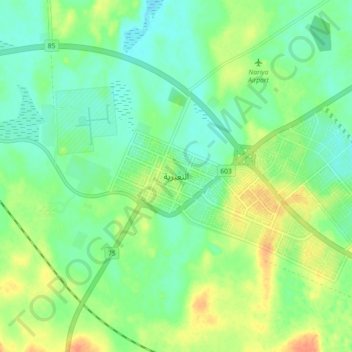 Nuayriyah topographic map, elevation, terrain