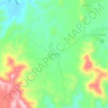 Escoting topographic map, elevation, terrain