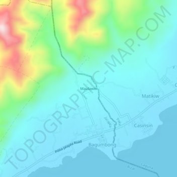Maulawin topographic map, elevation, terrain