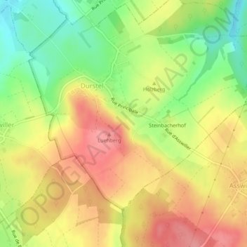 Stuerzelberg topographic map, elevation, terrain