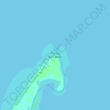 Ponta da Canoa topographic map, elevation, terrain