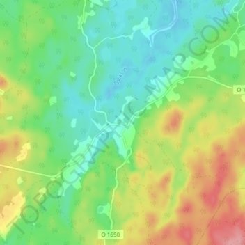 Skephult topographic map, elevation, terrain