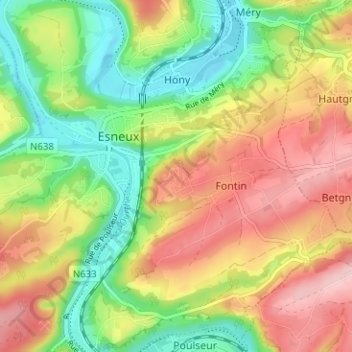 Hamay topographic map, elevation, terrain