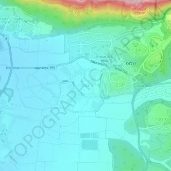 Bezet topographic map, elevation, terrain