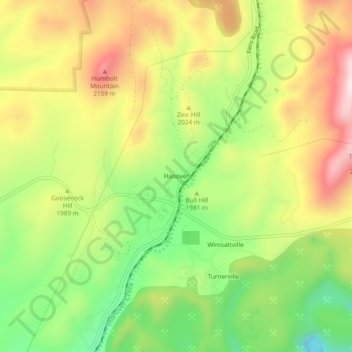 Hanover topographic map, elevation, terrain